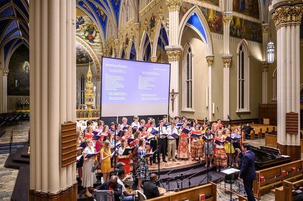 Dma Alumni Conducting Choir In The Basilica Of The Sacred Heart